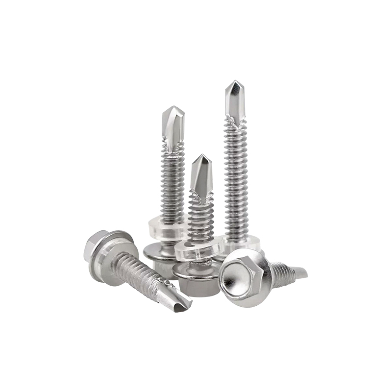 برغي ذاتي الحفر برأس شفة سداسي مع غسالة Epdm